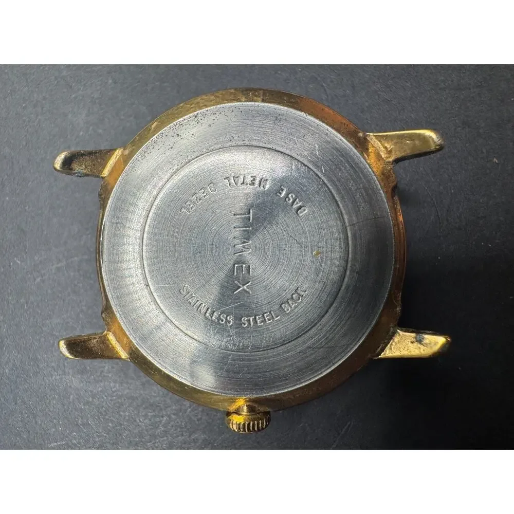 Vintage Timex Mercury Men Gold Tone Day Date Watch Manual Wind No Band